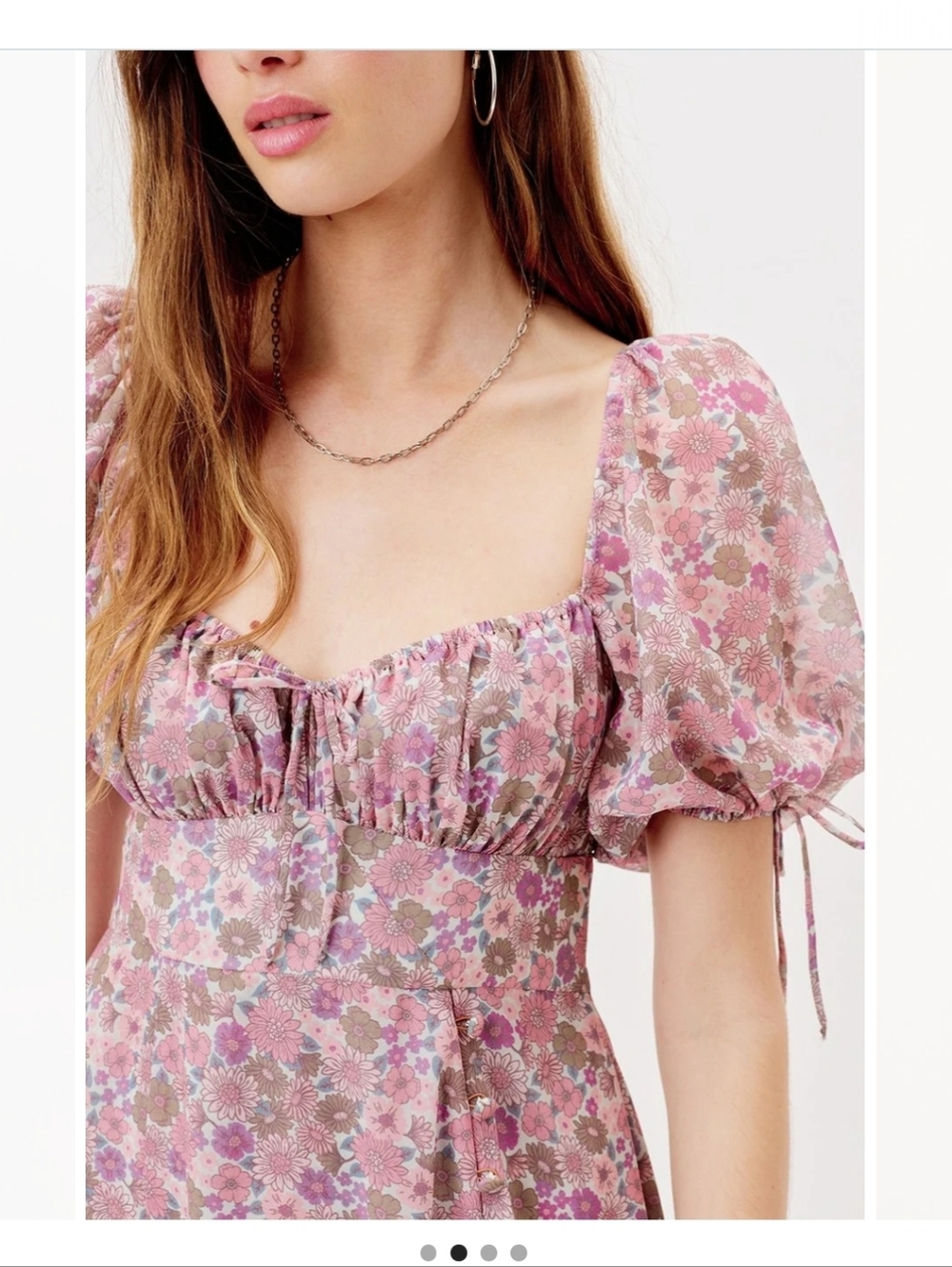 For Love & Lemons Simona Midi Dress Size XS